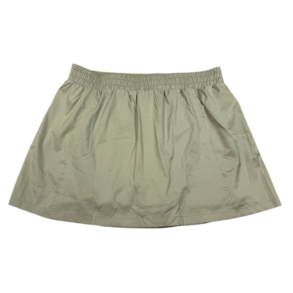 Girlfriend Collective Womens Size M Green Mini Skirt Built In Shorts